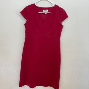 Talbots Burgundy Dress with Cap Sleeves